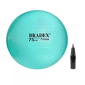 BRADEX Мяч для фитнеса ФИТБОЛ-75 с насосом