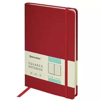 BRAUBERG Блокнот А5 Metropolis Special 80л, красный