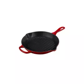 Сковорода-гриль 26см Le Creuset вишнёвый, чугун, для индукции, духовки (Cerise)