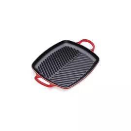 Сковорода-гриль 30х27см Le Creuset, чугун, вишнёвый, для индукции (Cerise)