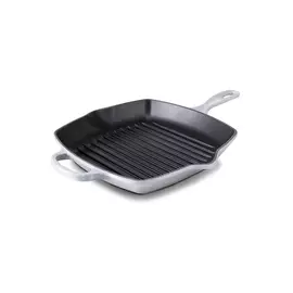 Сковорода-гриль кв. 26см Le Creuset чугун, серый, для индукции, духовки (Mist Grey)