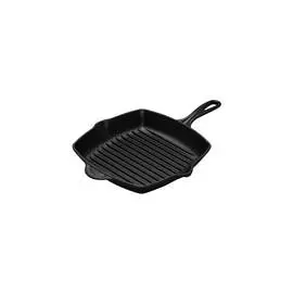 Сковорода-гриль квадратная 26см Le Creuset чугун, чёрный, для индукции, духовки (Matte Black)