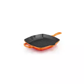 Сковорода-гриль квадратная 26см Le Creuset чугун, оранжевый, для индукции, духовки (Flame)