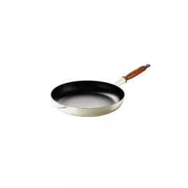 Сковорода с деревянной ручкой 28см Le Creuset чугун, кремовый, для индукции (Creme)