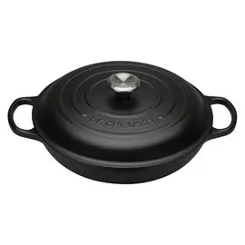 Сотейник 3,2л,30см Le Creuset,чугун,для индукции,духовки,чёрный (Matte Black)