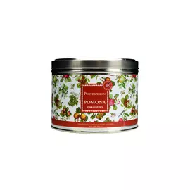 Свеча в жестяной банке с крышкой с 3 фитил. Portmeirion "Помона.Земляника" 13см