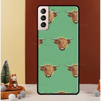 Чехол Highland Cows для Samsung Galaxy S21 FE S22 Ultra Note 20 Note 10 S8 S9 S10 Plus S20 FE задняя крышка Galaxy S8