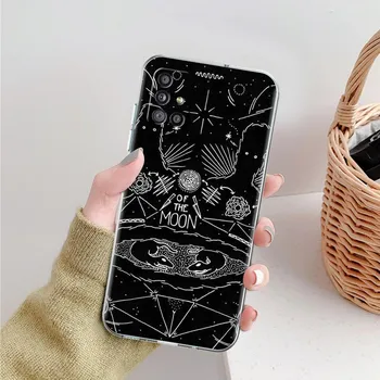 Чехол с тотемом Лунного Таро для Samsung Galaxy A51 A21s A52 A71 A12 A31 A41 A32 A02s M31 A11 A72 M51 M30s, прозрачный чехол для телефона Samsung M21