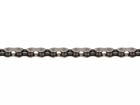 Велосипедная цепь KMC K1 WIDE, 1 скорость, 1/2x1/8"х112, серебро/чёрный, торговая упаковка, K1 WIDE