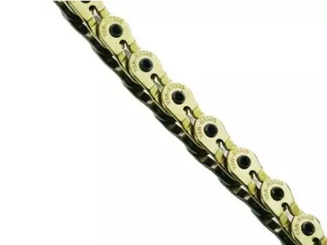 Велосипедная цепь YBN MK926, 1скорость, 1/2"X1/8"X102, перфорированная, золотая, MK926G2