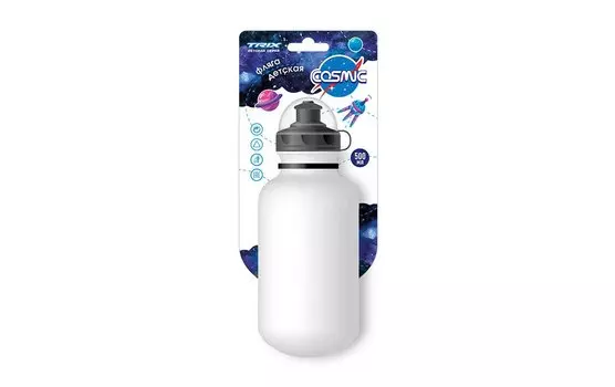 Велосипедная фляга TRIX Cosmic, детская, 500 мл, защитная крышка, BTTX501CS