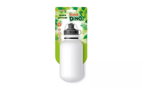 Велосипедная фляга TRIX Super Dino, детская, 500 мл, защитная крышка, BTTX501SD