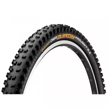 Велосипедная покрышка Continental Der Baron 2.4 Projekt, 27.5 x 2.4, чёрный/чёрный Skinwall,складная