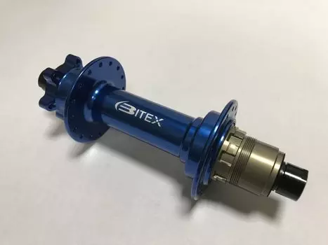 Велосипедная втулка Bitex FB-MTR12-197, задняя, под кассету, для фэтбайка, 32 спицы, синяя, FB-MTR12-197Blue