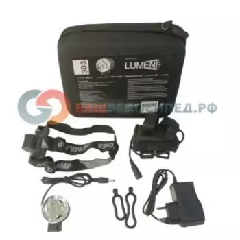 Фонарь велосипедный передний Lumen 303, 3600 lumens, 3 Cree XML-T6 черный, EBL303