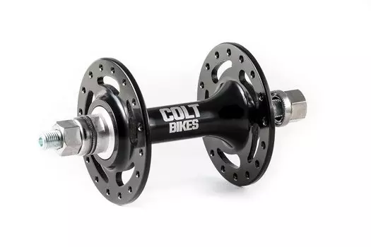 Велосипедная втулка ColtBikes SOLO, передняя, 36H, чёрный, промподшипник, гайка, CBHFB26636