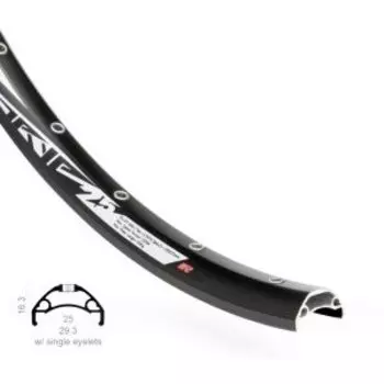 Обод велосипедный Rodi, 27,5", 584x25, TRYP 25, TLR, 32H, черный, 3115Q32AP0