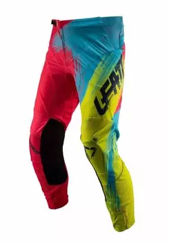 Велоштаны подростковые Leatt GPX 2.5 Pant Junior для экстремальной езды, красно-желтый 2019