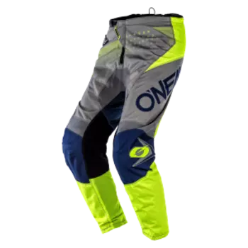 Велоштаны подростковые O'Neal Element Pant FACTOR, gray/blue/neon yellow