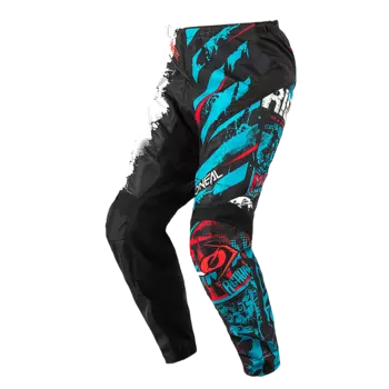 Велоштаны O'NEAL A**ELEMENT Youth Pants RIDE, подростковые, black/blue, 2021 (Размер: 26 (12/14))