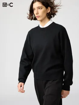 Свитер Uniqlo Smooth Cotton с круглым вырезом 01 OFF WHITE/WOMEN XS