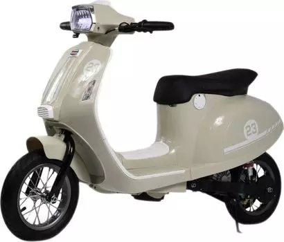 Детский электромотоцикл RiverToys A111AA бежевый