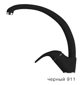 Смеситель кухонный Tolero с высоким изливом чёрный №911