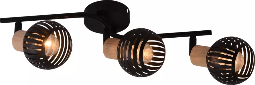 Спот Brilliant light DA6119-3, Е14, черный, дерево