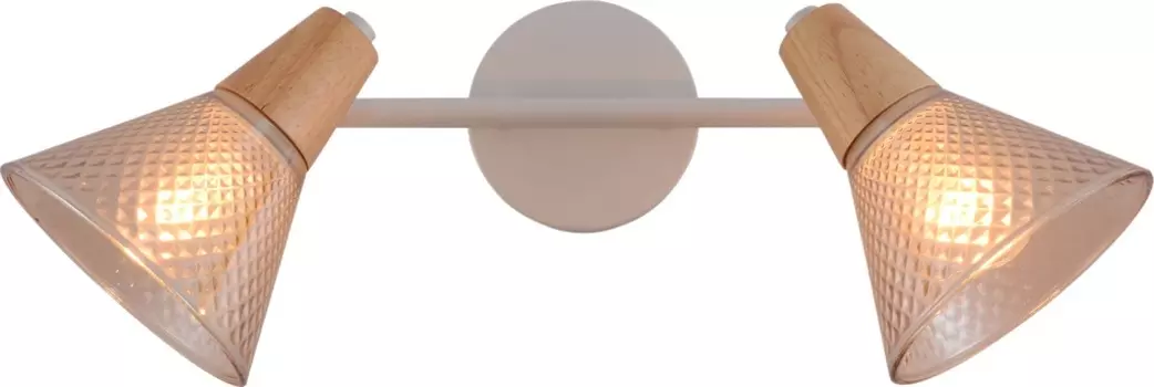 Спот Brilliant light DA6132-2,Е14, белый, дерево