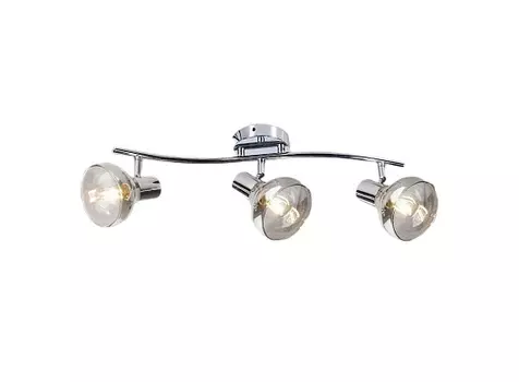Спот РОСТОК 1124/3 CR 3х60W E14 h210 хром,дымчатый