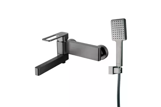 Смеситель IDDIS Slide SLIGM00i02 для ванны с душем, графитовый
