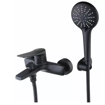 Смеситель Lemark Bronx LM3714BL для ванны с душем, черный