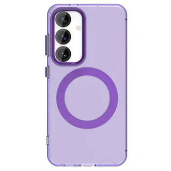 Беспроводная зарядка Магнитный матовый жесткий PC задняя крышка для Samsung S25 Ultra S24 S23 FE A56 A36 A16 A55 A15 Soft Edge TPU ударопрочный однотонный чехол для телефона Samsung S25 Ultra белый