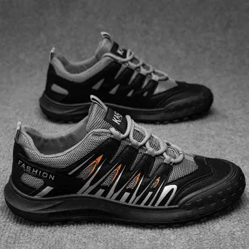 Fashion Men Shoes Fitness Shoes Fashionable Breathable Casual Running Shoes Outdoor Non Slip Flat Bottomed Mesh Non Slip Sports Walking 39 зелёный