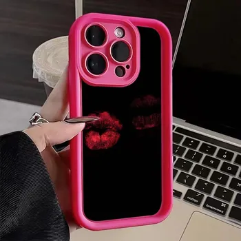 LZ22 Lips Kiss Digital Design силиконовый чехол для телефона iPhone 11 13 14 15 16 Pro Max 7 8 16 Plus 12 mini XS Max XR противоударный задний чехол for iPhone 5/5s