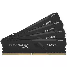 Модуль памяти DDR4 128GB (4*32GB) HyperX HX432C16FB3K4/128 Fury black PC4-25600 3200MHz CL16 XMP радиатор 1.35V