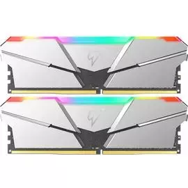 Модуль памяти DDR4 16GB (2*8GB) Netac NTSRD4P32DP-16SC Shadow RGB PC4-25600 3200MHz CL16 1.35V silver with radiator