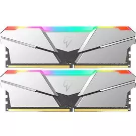 Модуль памяти DDR4 16GB (2*8GB) Netac NTSRD4P32DP-16SC Shadow RGB PC4-25600 3200MHz CL16 1.35V silver with radiator