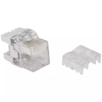 Модуль Lanmaster LAN-OKi45U6/180 Keystone, RJ45, кат.6, UTP, 180 градусов, с индикатором, белый