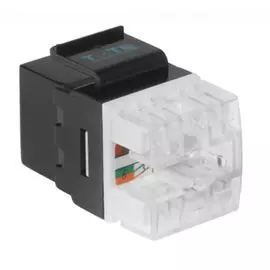Модуль Lanmaster TWT-OK45UTP180/6-BK Keystone RJ45, Cat.6, UTP, 180 градусов, черный