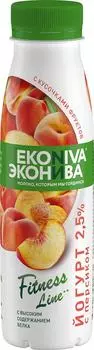 Йогурт питьевой ЭкоНива с персиком 2.5% 300гс доставкой!