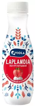 Йогурт питьевой Laplandia с клубникой и сливками 2.5% 260г