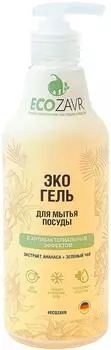 Эко-гель для мытья посуды, фруктов и овощей Ecozavr Ананас с антибактериальным эффектом 500мл