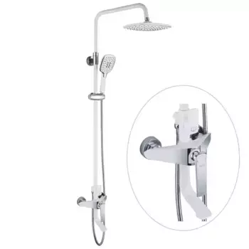 Душевая система Rose R1336F белый/хром