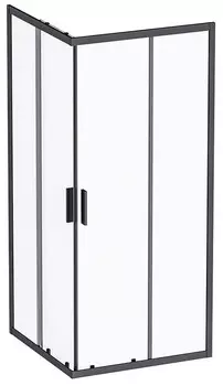 Душевое ограждение Am.Pm Gem S Square Slide W93G-403-090BT 90x90 стекло прозрачное, профиль черный матовый