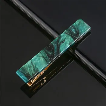 Vintage Hollow Hair Clip for Women Geometric Water Drop Duckbill Barrette Leopard Marble Textured Girl Hairclip Hair Accessories