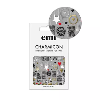 Набор, EMI, 3D-стикеры Charmicon №168, Badges, 3 шт.