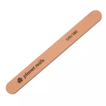 Набор, Planet Nails, Пилка стандартная Mylar, персиковая, 120/180, 3 шт.