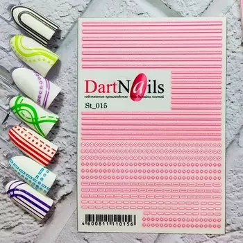 Набор, DartNails, Гибкие полоски №015, 3 шт.