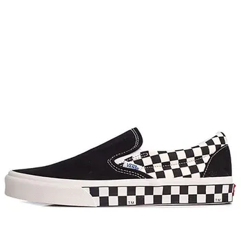 Кроссовки classic slip-on 'sidewall check - black' Vans, черный
